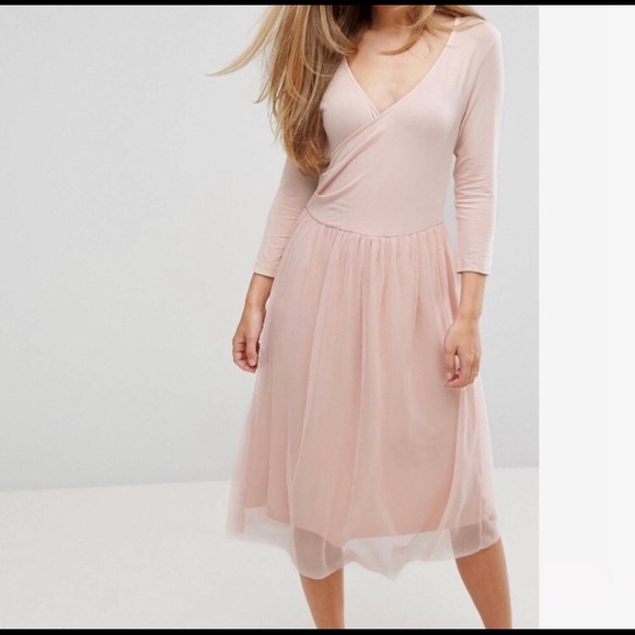 asos blush dress